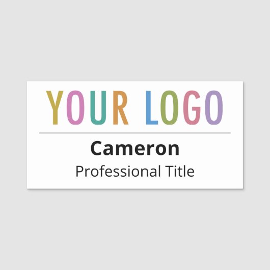 会社従業員名タグ会社ロゴ磁気 名札 (正面)