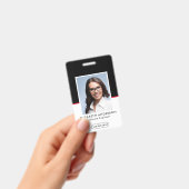 会社従業員名写真ロゴID バッジ (手持ち)