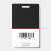 会社従業員名写真ロゴID バッジ (裏面)