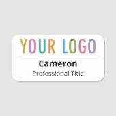 会社従業員名札会社ロゴ磁気 名札 (正面)