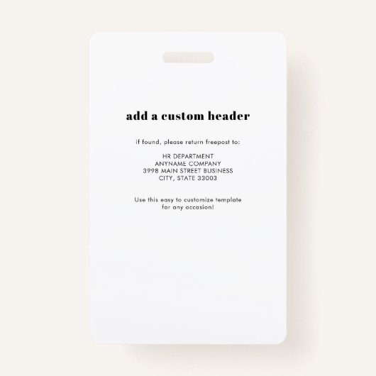 会社従業員IDカスタムのQRコード写真 バッジ (裏面)