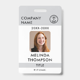 会社従業員IDカードテンプレート名写真 バッジ