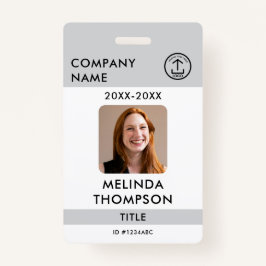 会社従業員IDカードテンプレート名写真 バッジ