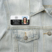 会社従業員ID写真セキュリティブラック 名札 (インサイチュ)