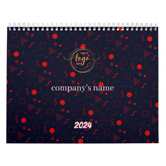 会社情報で完全にカスタマイズ可能企業の カレンダー (カバー)