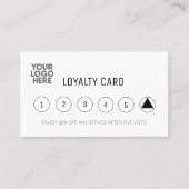 会社業務ロゴの追加プロフェッショナル白 ロイヤリティカード (正面)