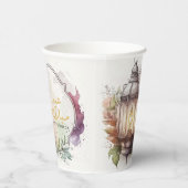 会社水企業の色ランタンイードムバラク 紙コップ (右)