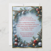 会社法人クリスマスパーティーディナー 招待状 (裏面)