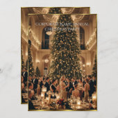 会社法人クリスマスホリデーパーティー 招待状 (正面/裏面)