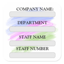 会社用スタッフラベルシール