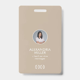 会社社員のミニマル写真QRコード バッジ