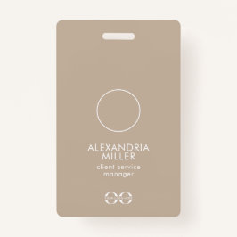 会社社員のミニマル写真QRコード バッジ