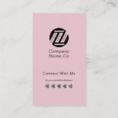 会社社員の写真モダンプロファイルプロフェッショナル 名刺 (裏面)