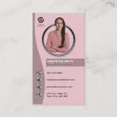 会社社員の写真モダンプロファイルプロフェッショナル 名刺 (正面)