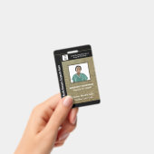 会社社員の写真名ロゴのカスタム バッジ (手持ち)