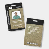 会社社員の写真名ロゴのカスタム バッジ (正面＆裏面)