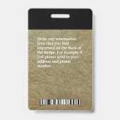 会社社員の写真名ロゴのカスタム バッジ (裏面)