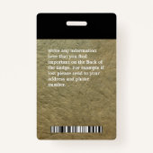 会社社員の写真名ロゴのカスタム バッジ (裏面)