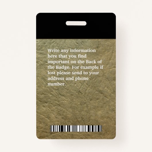 会社社員の写真名ロゴのカスタム バッジ (裏面)