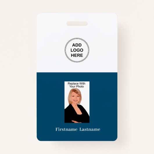 会社社員の写真IDロゴ名 バッジ (裏面)