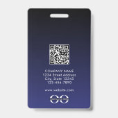 会社社員のQRコードバッジ バッジ (裏面)