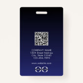 会社社員のQRコードバッジ バッジ (裏面)
