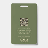 会社社員のQRコードバッジ バッジ (裏面)