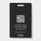 会社社員のQRコードバッジ バッジ (Back)