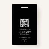 会社社員のQRコードバッジ バッジ (裏面)