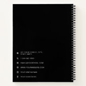 会社社員フォトミニマルモダンリストブラック ノートブック (裏面)