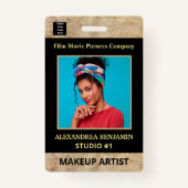 会社社員フォトロゴのカスタム バッジ (正面)