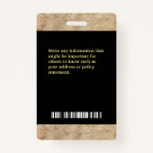 会社社員フォトロゴのカスタム バッジ (裏面)