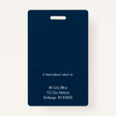 会社社員ブルーロゴスタッフID バッジ (裏面)