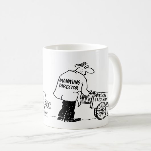 会社管理取締役ウィンドウクリーナー コーヒーマグカップ (正面右)