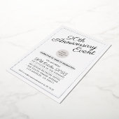 会社記念パーティーモダン事業銀 箔招待状 (回転した状態)