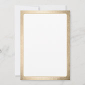 会社記念日モダン事業の黄金金ゴールド 招待状 (裏面)