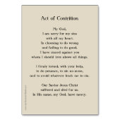 会社調合祈りの言葉票 テーブルナンバー (裏面)