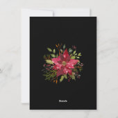 会社赤企業の黒金ゴールドポインセチアパーティー シーズンカード (裏面)