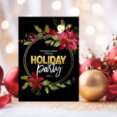 会社赤企業の黒金ゴールドポインセチアパーティー シーズンカード