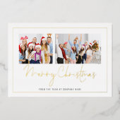 会社2写真QRコードロゴメリークリスマス 箔シーズンカード (正面)