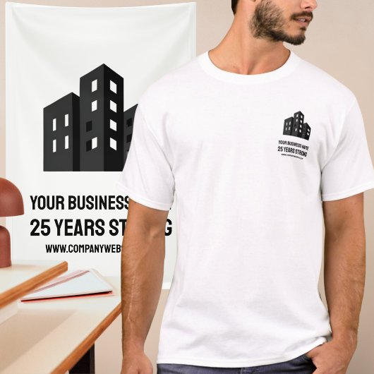 会社 ビジネス ロゴ 記念 # 周年 カスタム Tシャツ