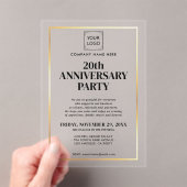 会社 ビジネス 法人 ロゴ イベント ゴールド ブラック アクリル招待状 (インサイチュ (ポータブル))