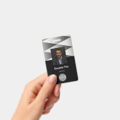 会社 ブラック ホワイト 社員 ID ロゴ 名前 写真 バッジ (手持ち)