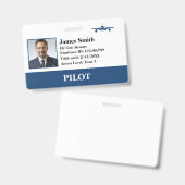 会社 写真 証明書 航空会社 パイロット 航空 バッジ (正面＆裏面)