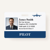 会社 写真 証明書 航空会社 パイロット 航空 バッジ (正面)