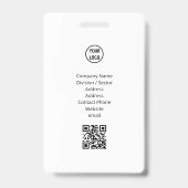 会社/従業員の写真セキュリティバッジ バッジ (裏面)