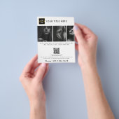 会社Businessロゴはこちらマーケティング写真 チラシ (手)