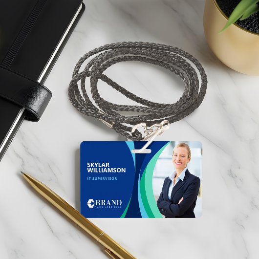 会社IDとロゴのブルーフカラフルローデザイン バッジ