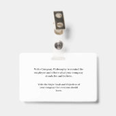 会社ID識別ロゴのカスタム バッジ (Back with Clip)