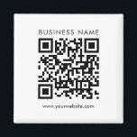 会社QRコードロゴ文字カスタムテンプレートスクエア マグネット<br><div class="desc">Business カスタム Company Logo QRコードをアップロードするモダンここに文字テンプレートスクウェア白エレガント円磁石を追加する。</div>